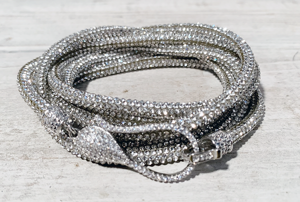 Rhinestone Rope Cord Wrap Necklace/ Bracelet